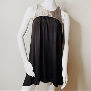 Needle & Thread Black Dress Gold swing dress